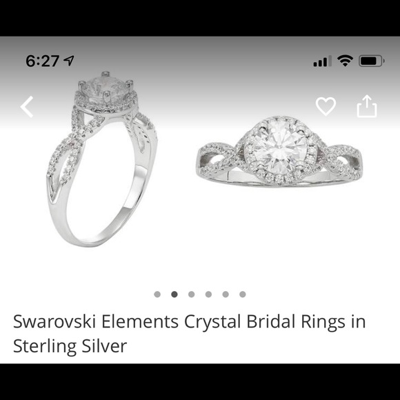 Swarovski Elements Sterling Silver Ring - Picture 3 of 7